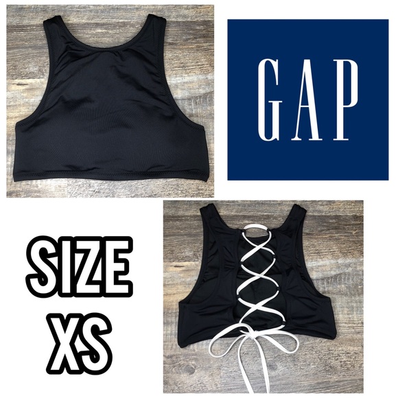 GAP Other - GAP bikini top white black criss cross back XS